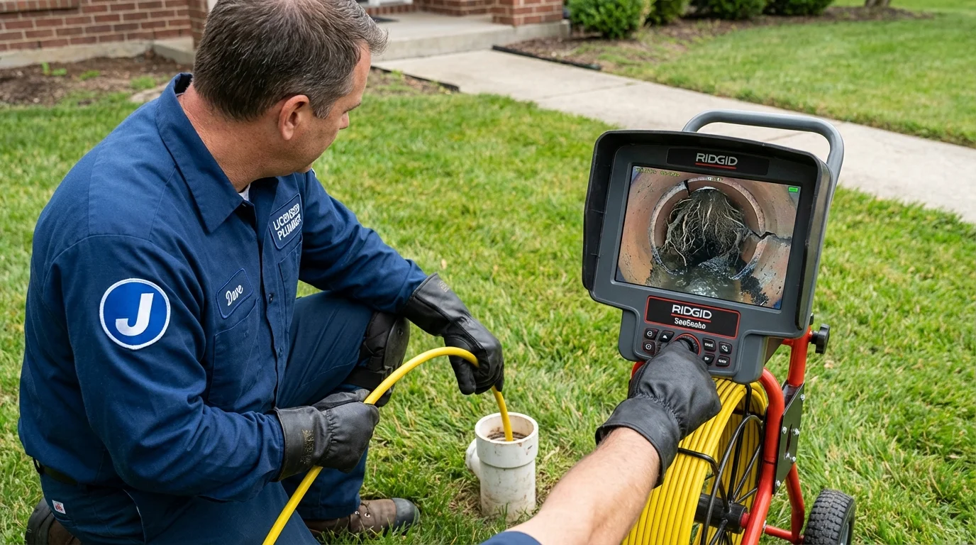 Sewer camera inspection being performed by Johns Plumbing LLC in Garyville